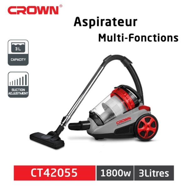 Aspirateur 3L 1800 W - CT42055 CROWN - مكنسة كهربائية أصلية كراون 3لتر