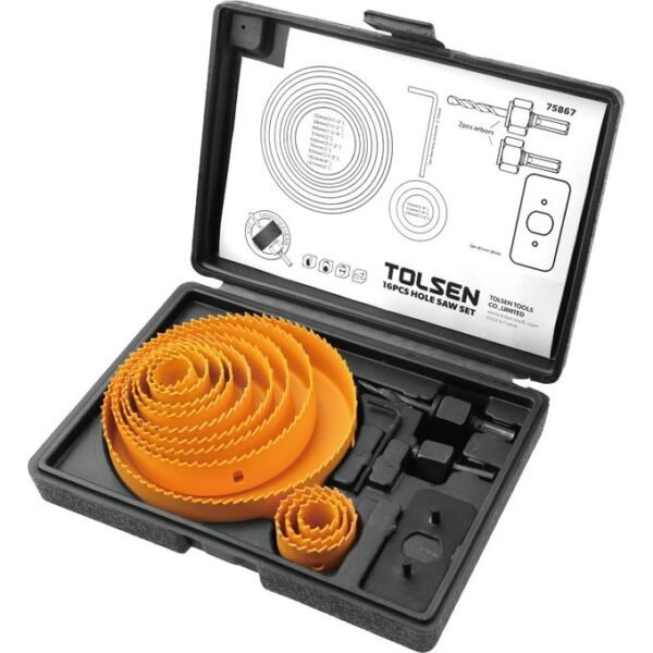 Jeux De Scie A Cloches 16 Pcs 19/127mm TOLSEN