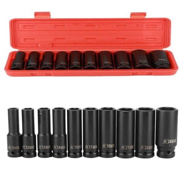 Coffret douille a choc 10-24mm 10pcs