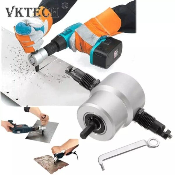Adaptateur Coupe Tole Et Grignoteuse en fer Metal Pour Visseuse et Perceuse