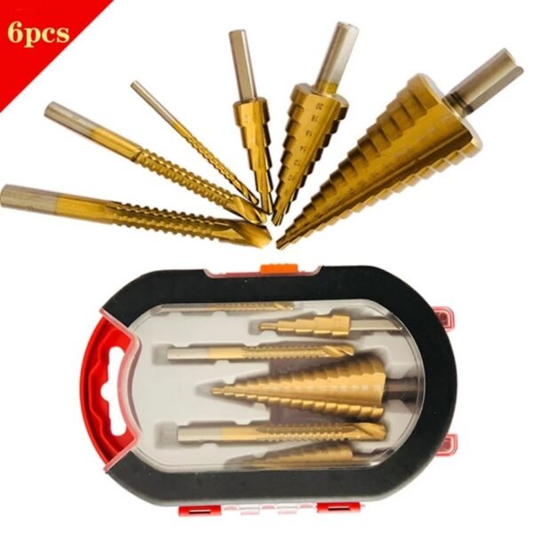 Coffret De Meche Etagée et Forets HSS 6Pcs
