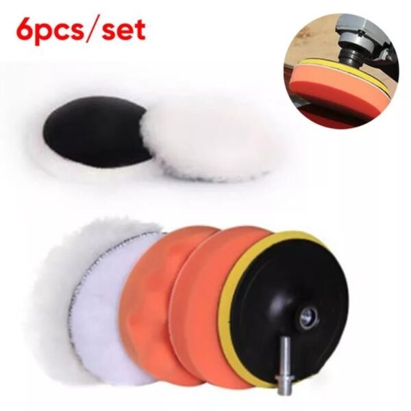 Kit Tampons Éponge De polissage 115mm 6 Pièces SFT