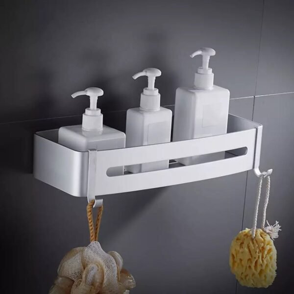 Étagère Panier De rangement Mural Salle de bain Aluminium (Sans crochet) 32cm