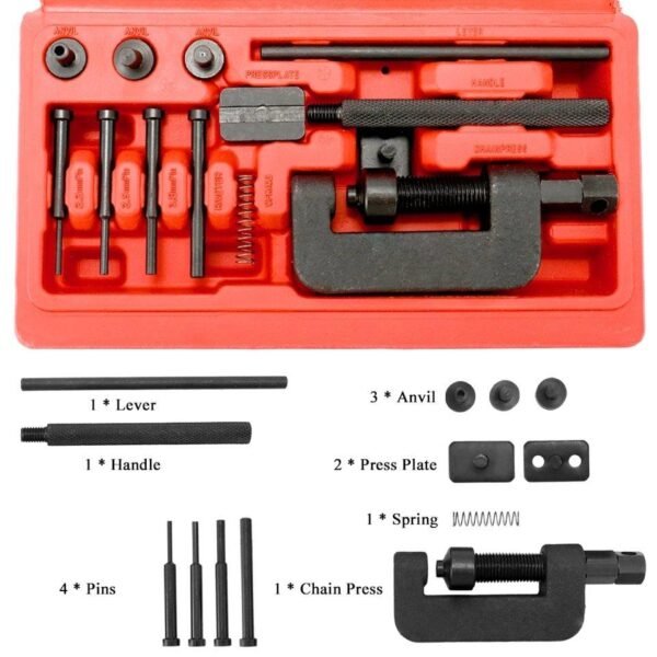 ensemble d'outils de rivetage universel pour moto, disjoncteur de chaîne de vélo – Image 3