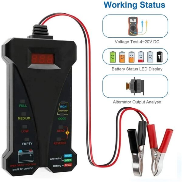 Testeur de batterie Numérique 12V