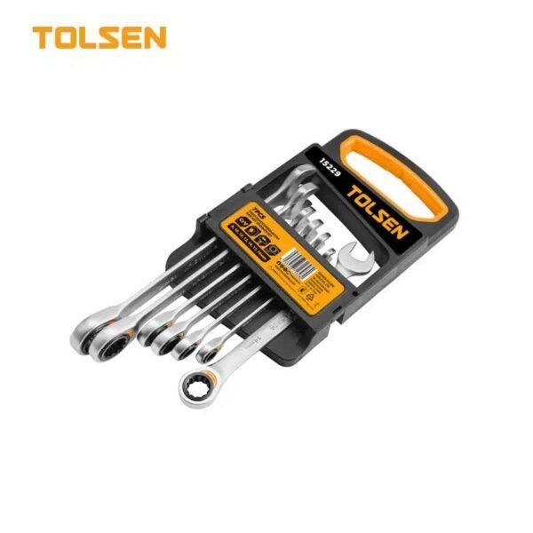 Kit jeux de clé Mixte cliquet 8-19mm 7 Pièces TOLSEN