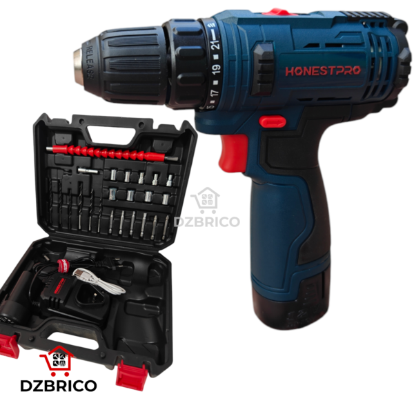 Kit Visseuse 12V double batterie avec accessoires HONESTPRO