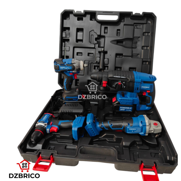 Kit d'outils a batterie 9 pièces 20v 4.0ah POWERBLU