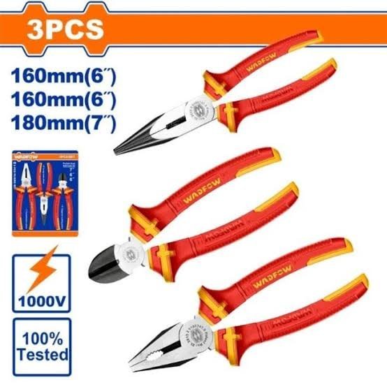 Jeux de Pinces isolé 1000v 3 pièces WADFOW