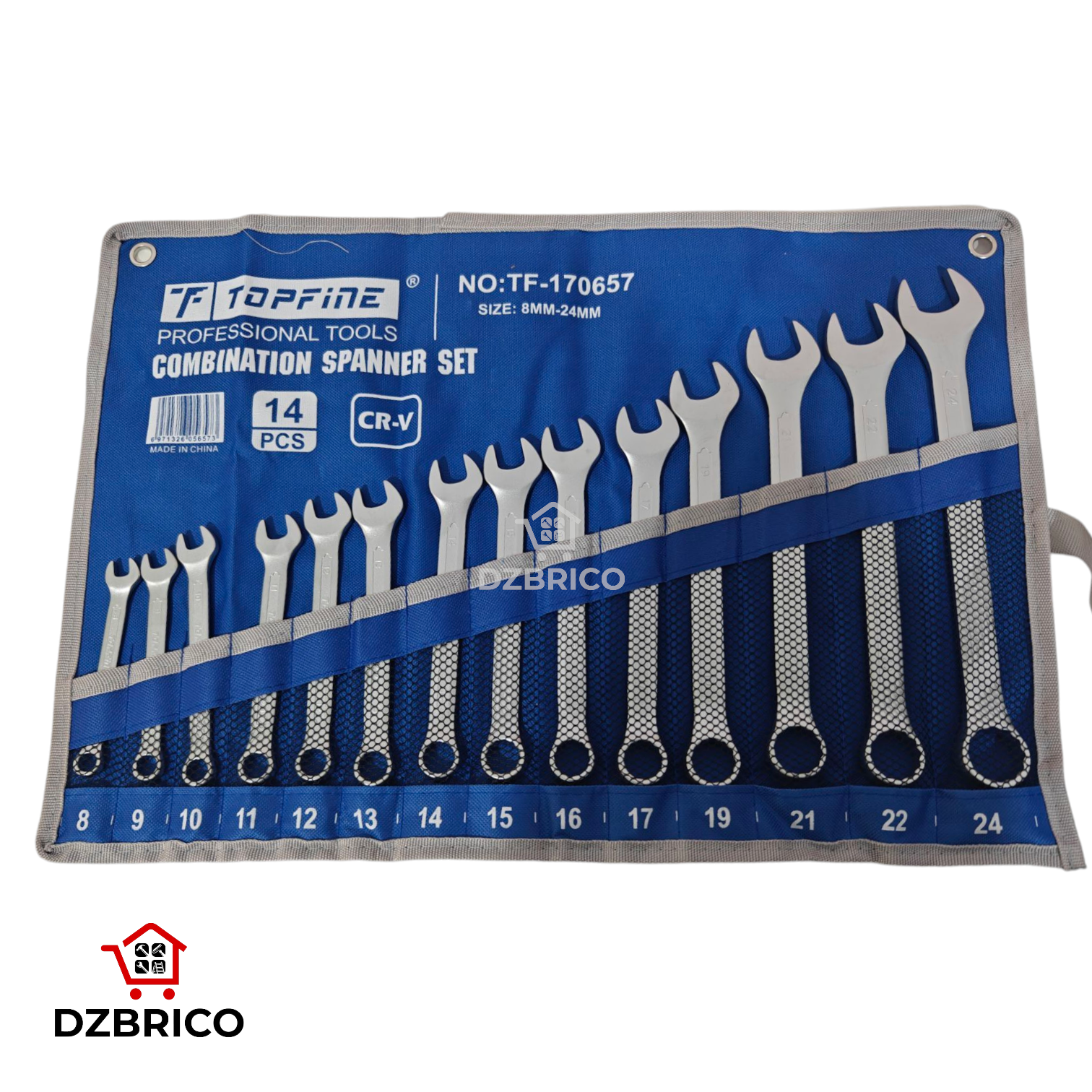 Kit jeux de cle mixte 8-24MM 14PCS TOPFINE