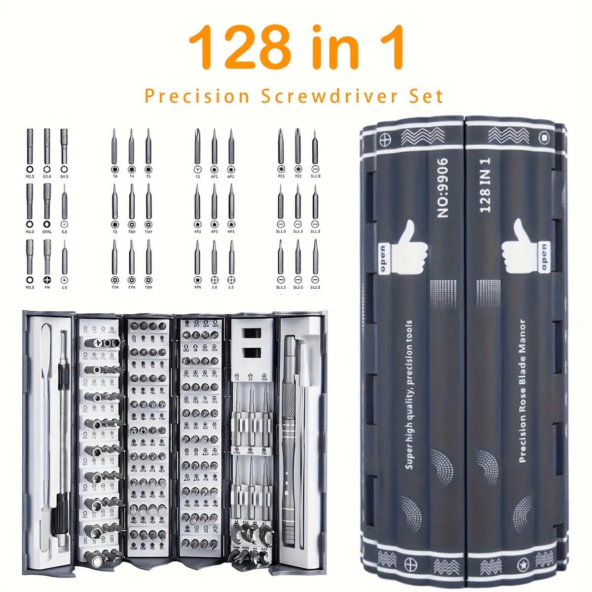 Kit jeux de tournevis de precision 128 Pieces