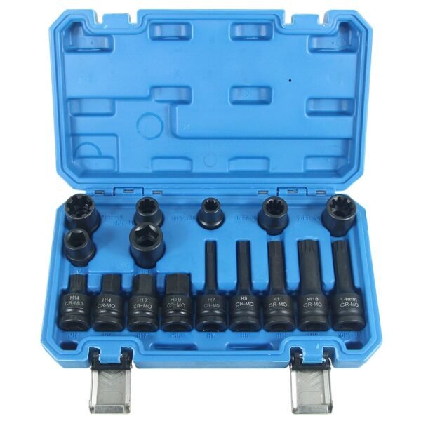 Coffret de douilles d'étrier de frein carré 1/2" 16 Pièces