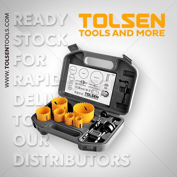 Coffret De Scie A cloche bi-metal 22-64mm TOLSEN