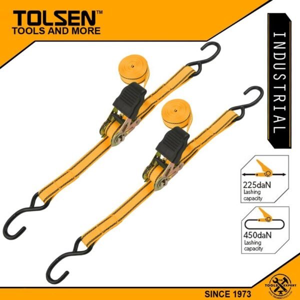 Ceinture attache cliquet 2pcs 25mmx5m TOLSEN