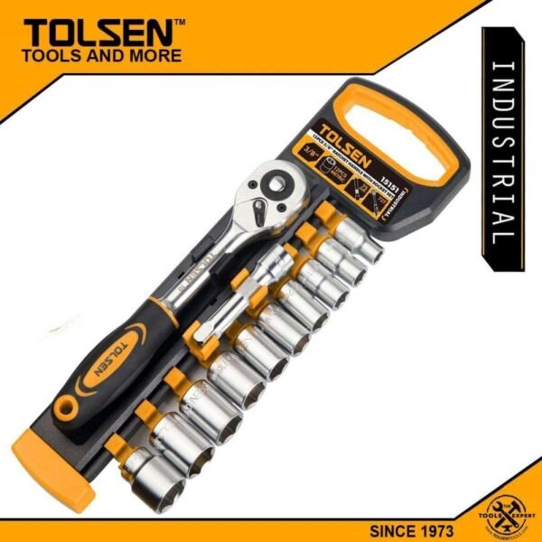 Kit bras cliquet et douilles 3/8" 14pcs TOLSEN